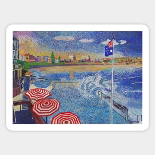 Bondi Icebergs painting  (print edition) Sticker